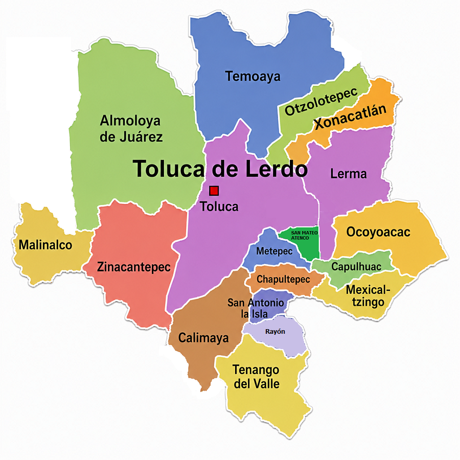 Mapa de Municipios de la ZMVT